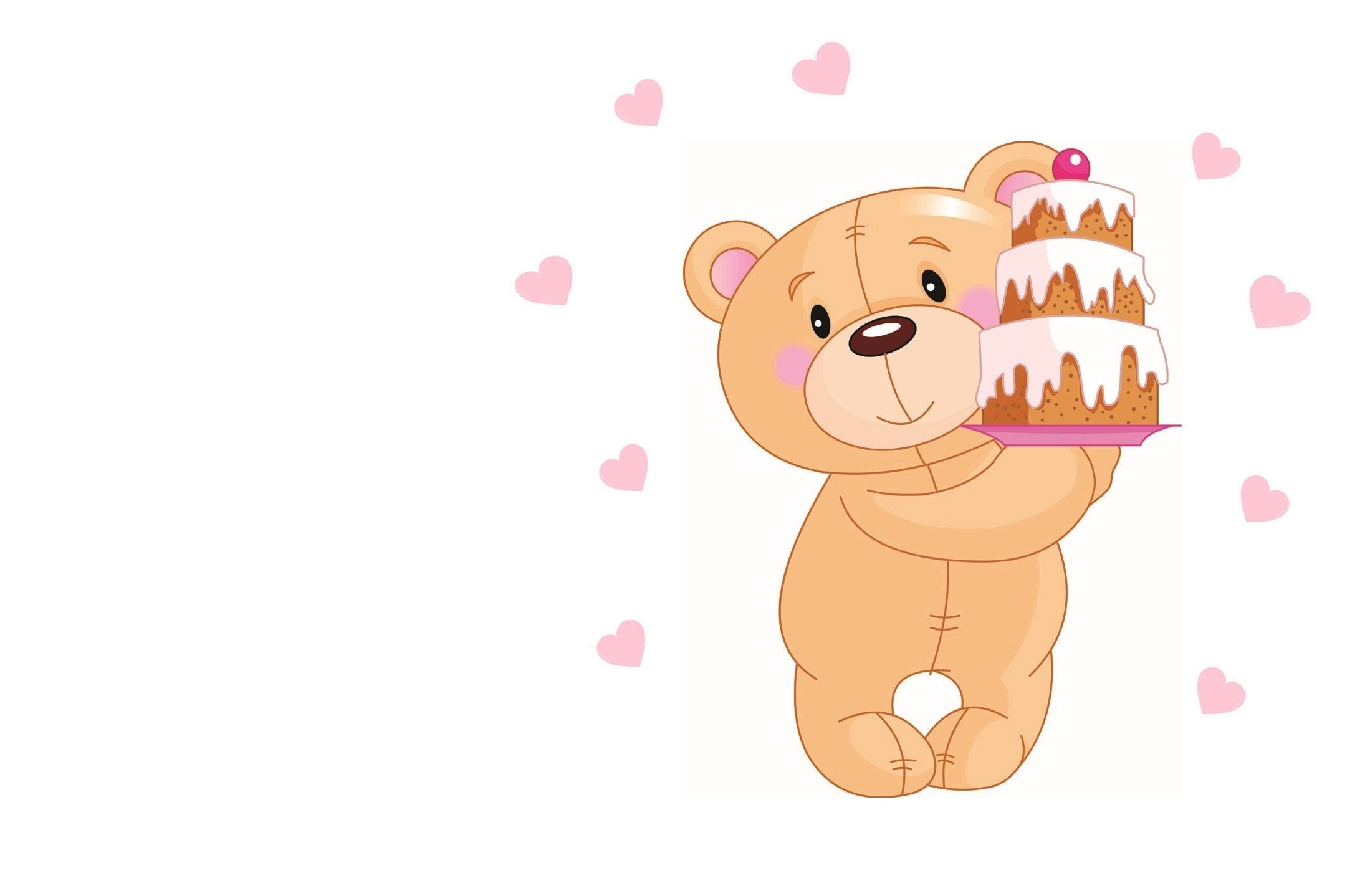 Медвежонок с тортиком для детей
