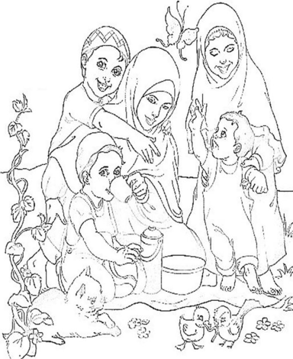 Мусульманские раскраски для детей