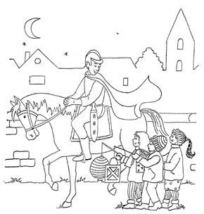 Святой Мартин раскраска