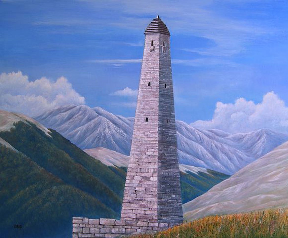 Горы и башни Ингушетии картины