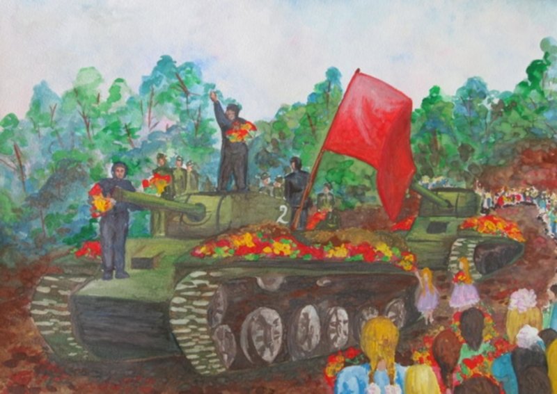 Картинки великая отечественная тема. Детская картина на тему войны.