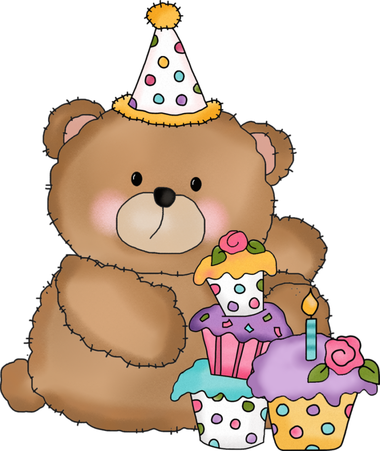 Открытка с днем рождения медведь
