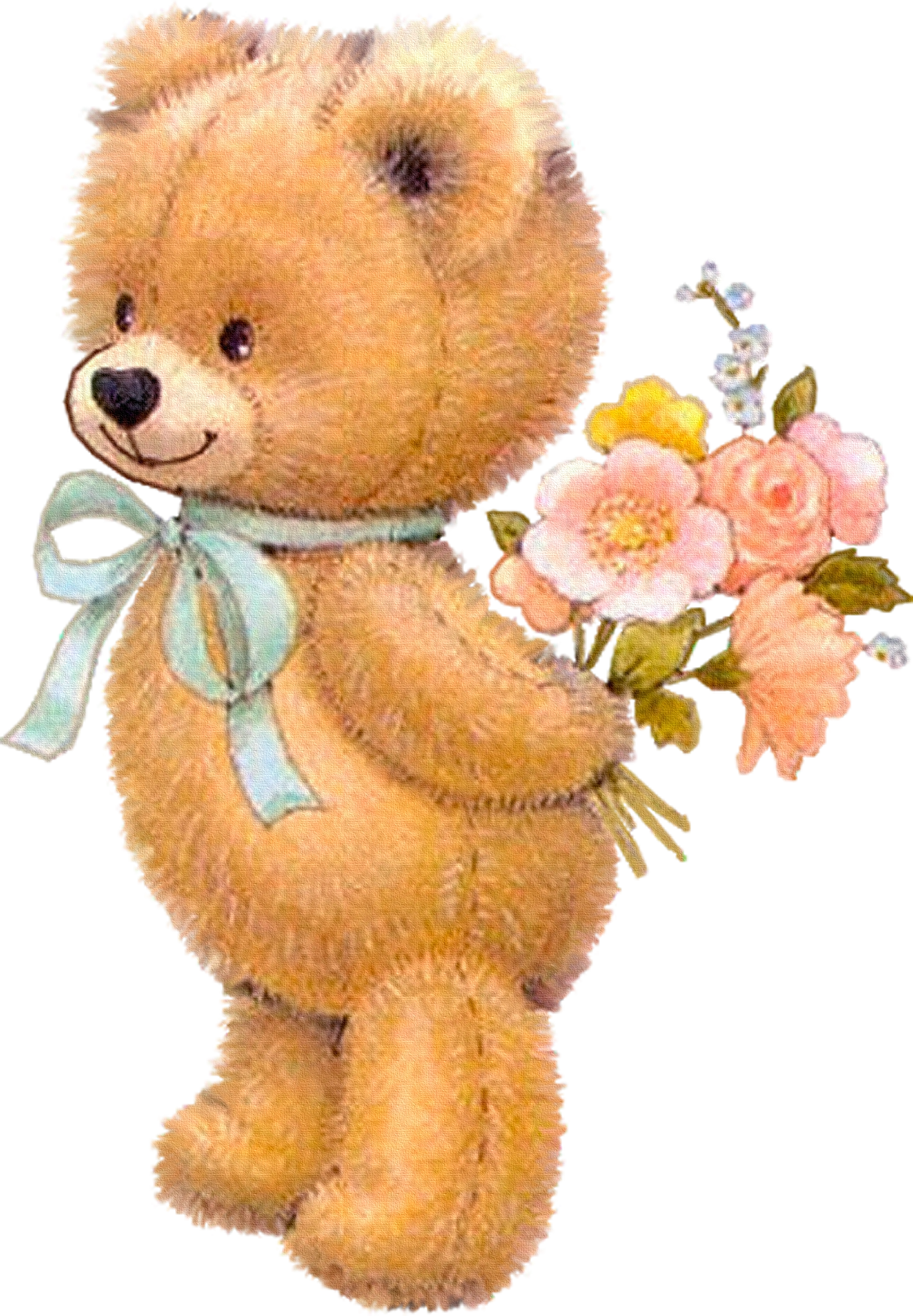 Медвежонок с цветами. Мишка с цветами. Медвежонок с букетом. Плюшевый Медвежонок с цветами. Открытка с днем рождения с медведем