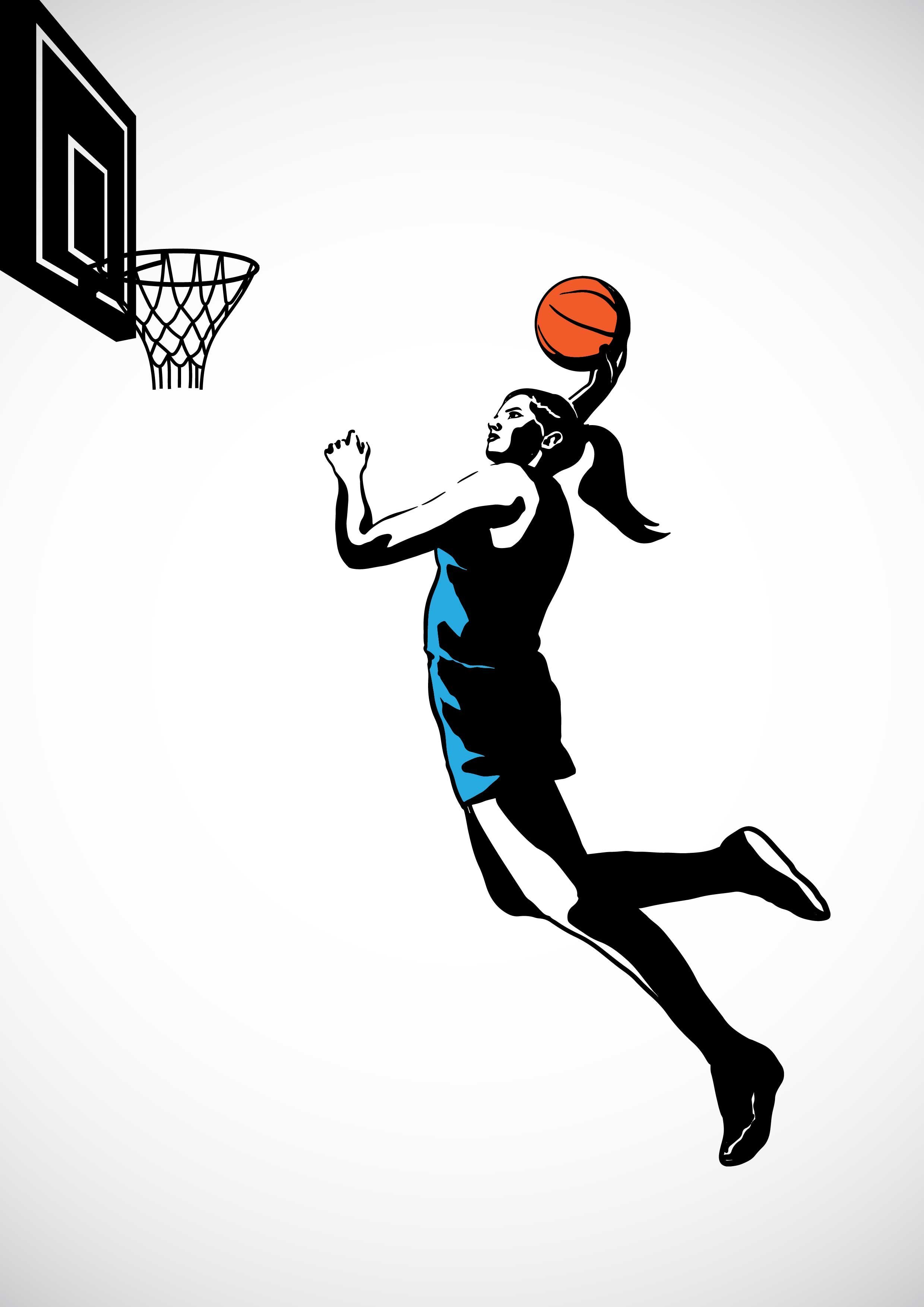 Баскетболист с мячом