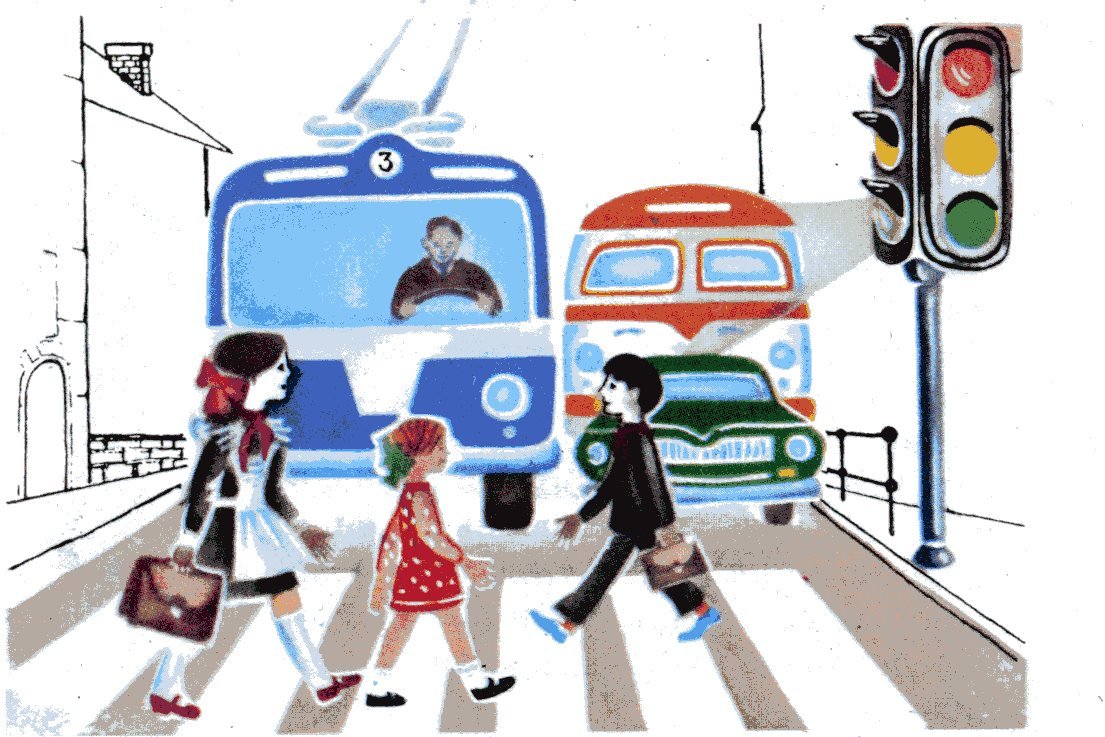 Иллюстрации безопасное дорожное движение в школе для детей