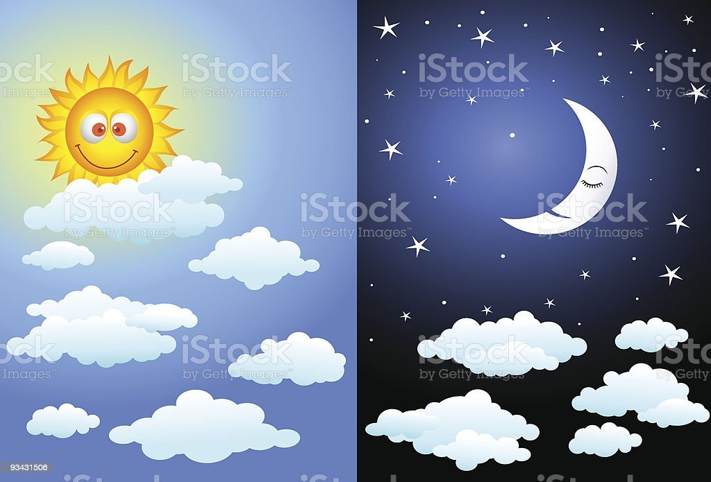 Рисунок день и ночь
