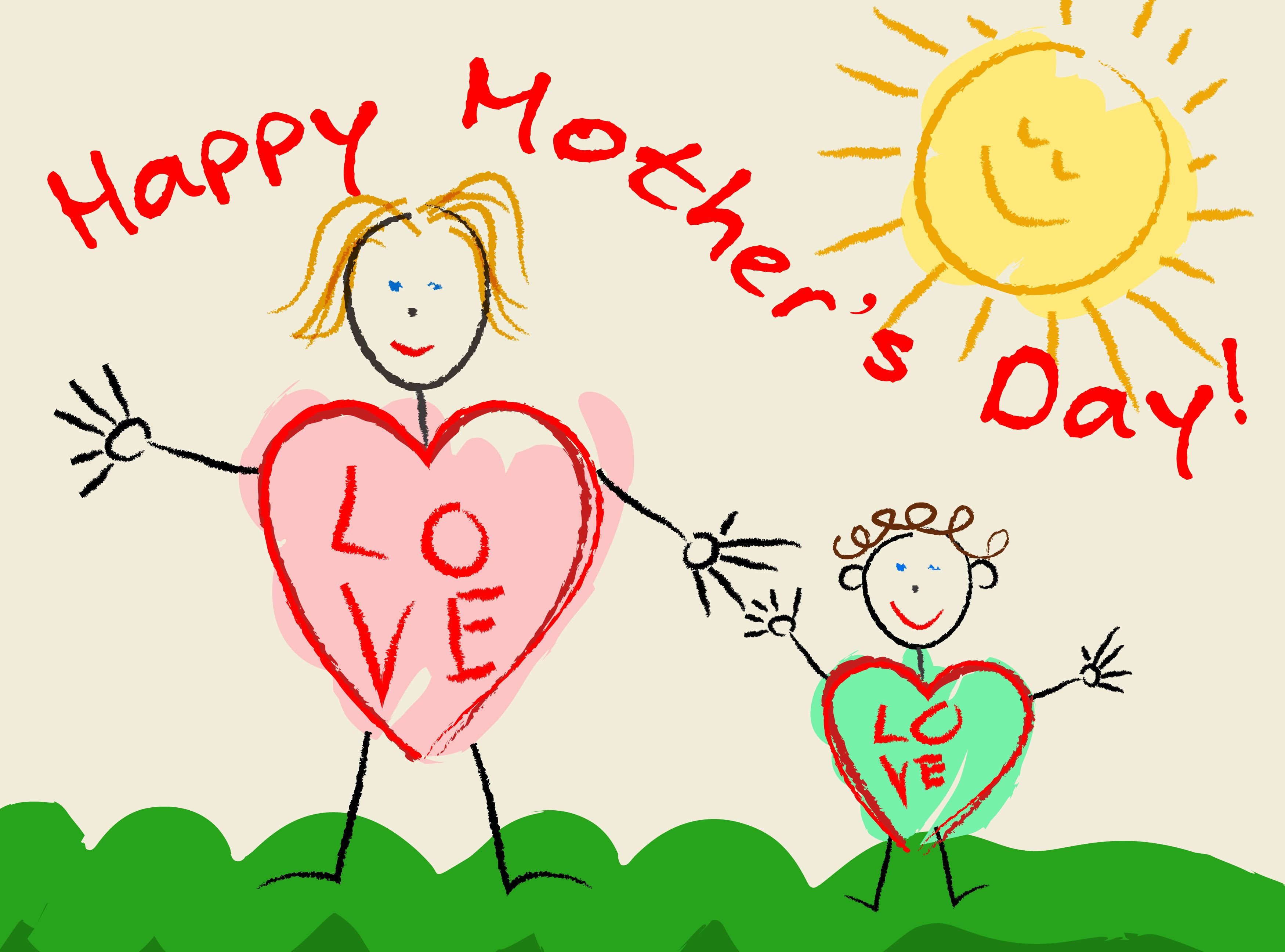 Рисунки детей в честь дня матери