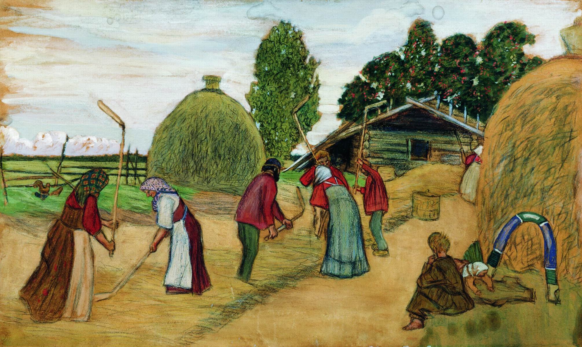 Кустодиев деревенский праздник 1910