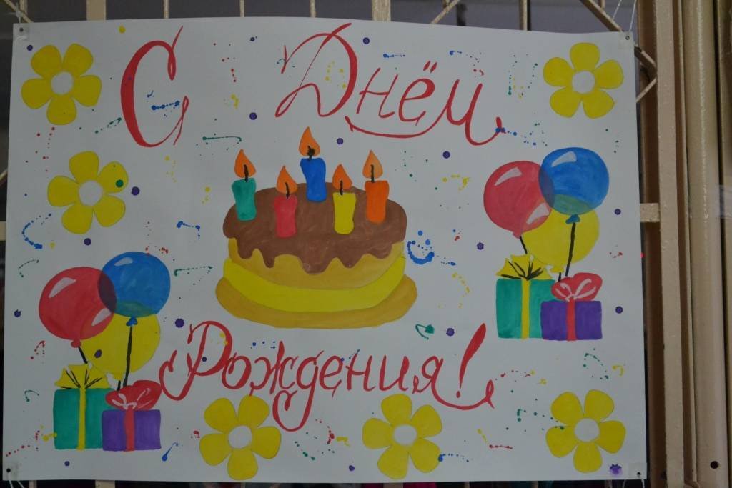 Плакат с днем рождения рисунок (45 фото) » рисунки для срисовки на l2luna.ru