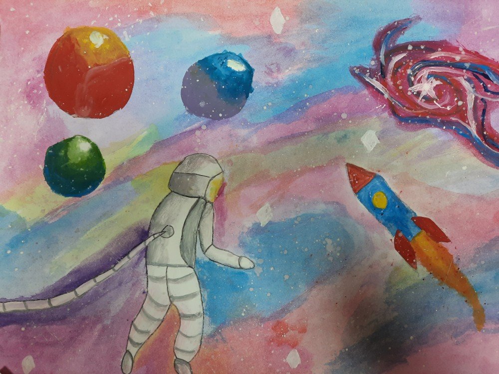 Конкурс рисунков к дню космонавтики