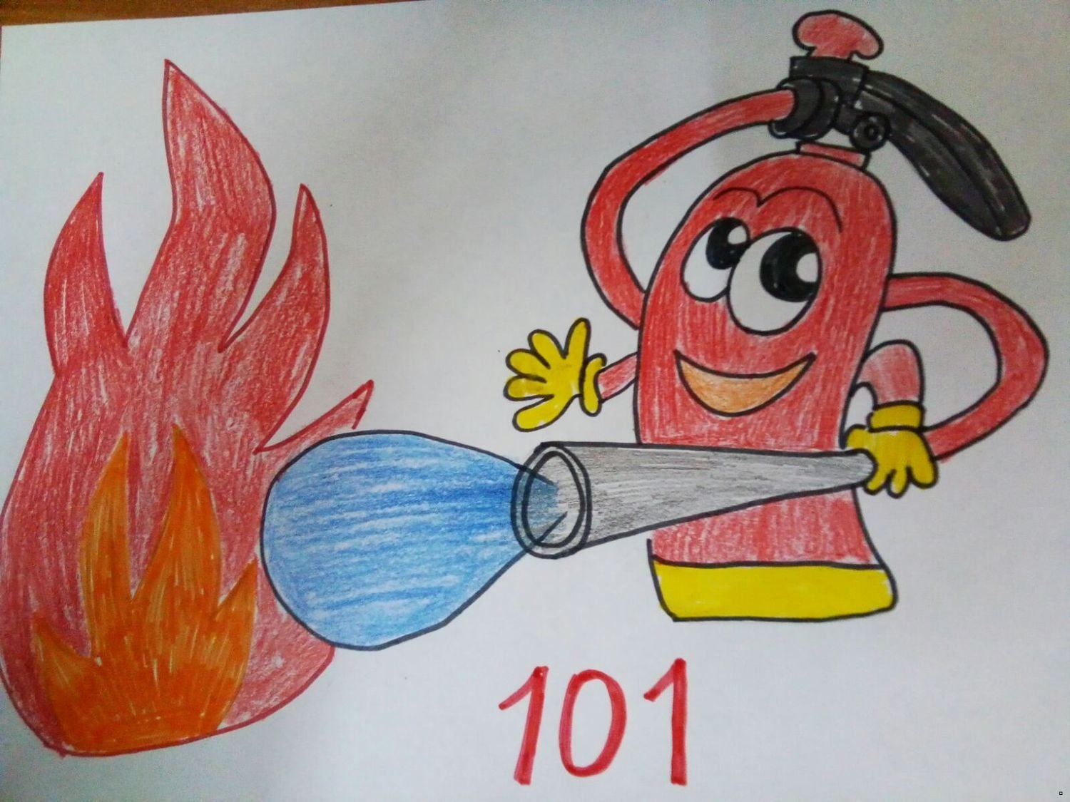Рисунки ко Дню пожарной охраны детские