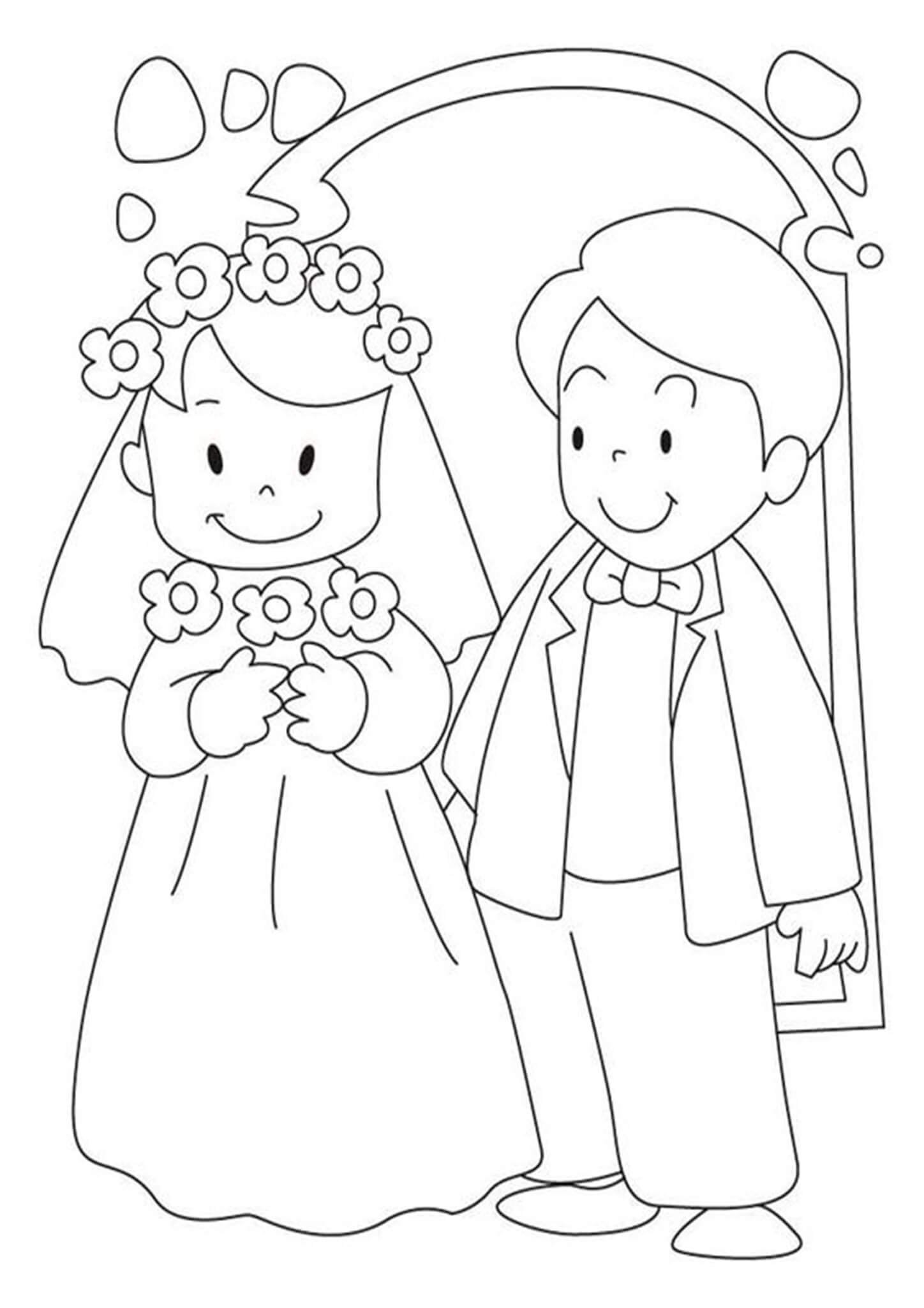 Раскраска свадьба