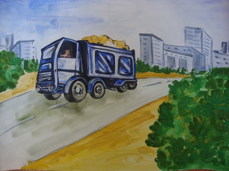 Папа купил грузовик. Рисование КАМАЗА для детей. Рисунок на тему мой папа водитель. Грузовик рисунок. Рисунок на тему автомобиль.