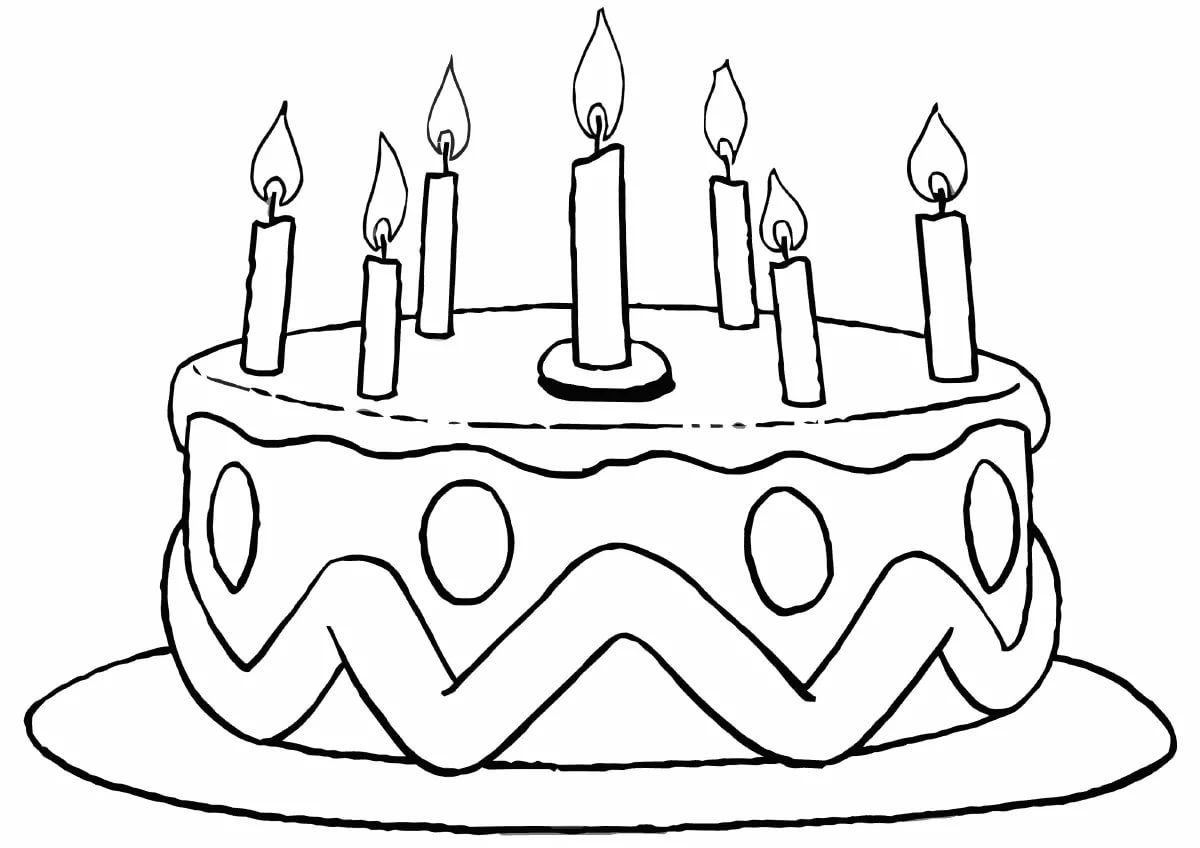 Рисунки торта со свечками