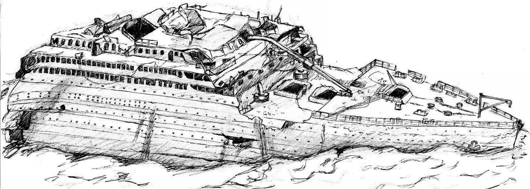 Раскраски Титаник и Британик