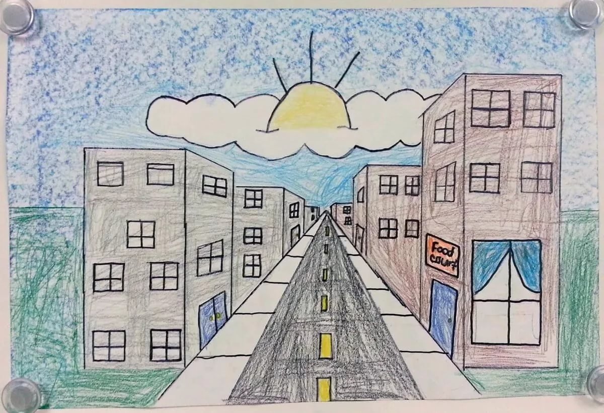 Рисунок на тему город
