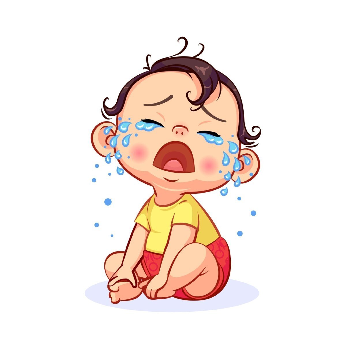 Ребенок плачет вектор