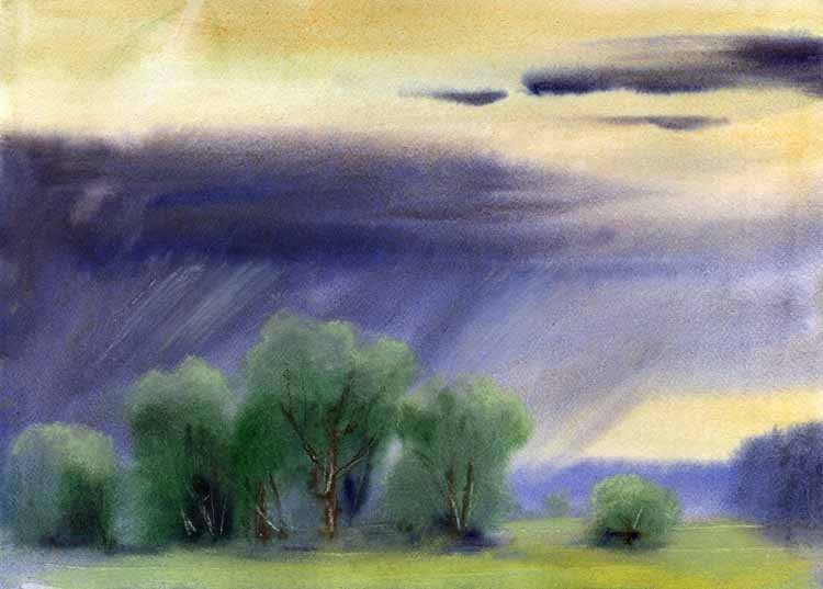 Рисунок к стихотворению в бурю