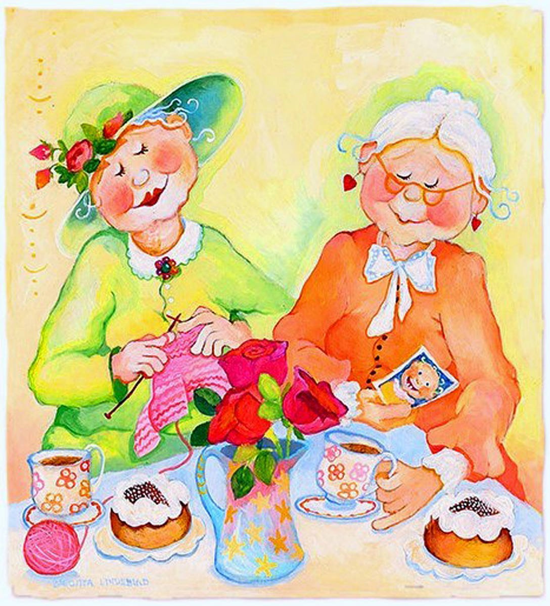 Картина с двумя бабушками
