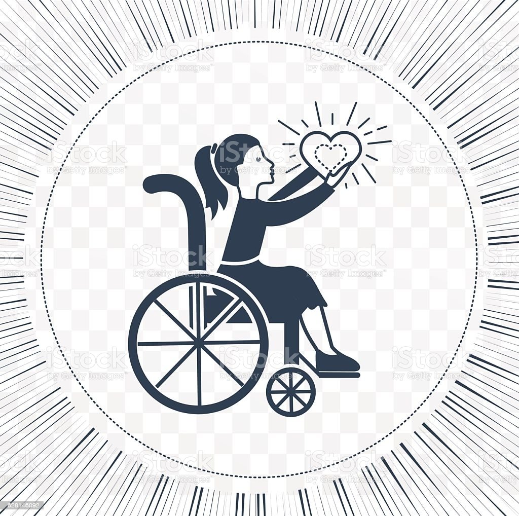 Ребенок на инвалидной коляске силуэт