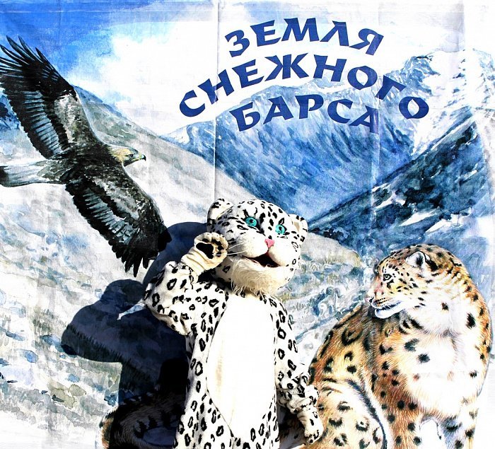 Плакат в поддержку снежного барса сохранения численности