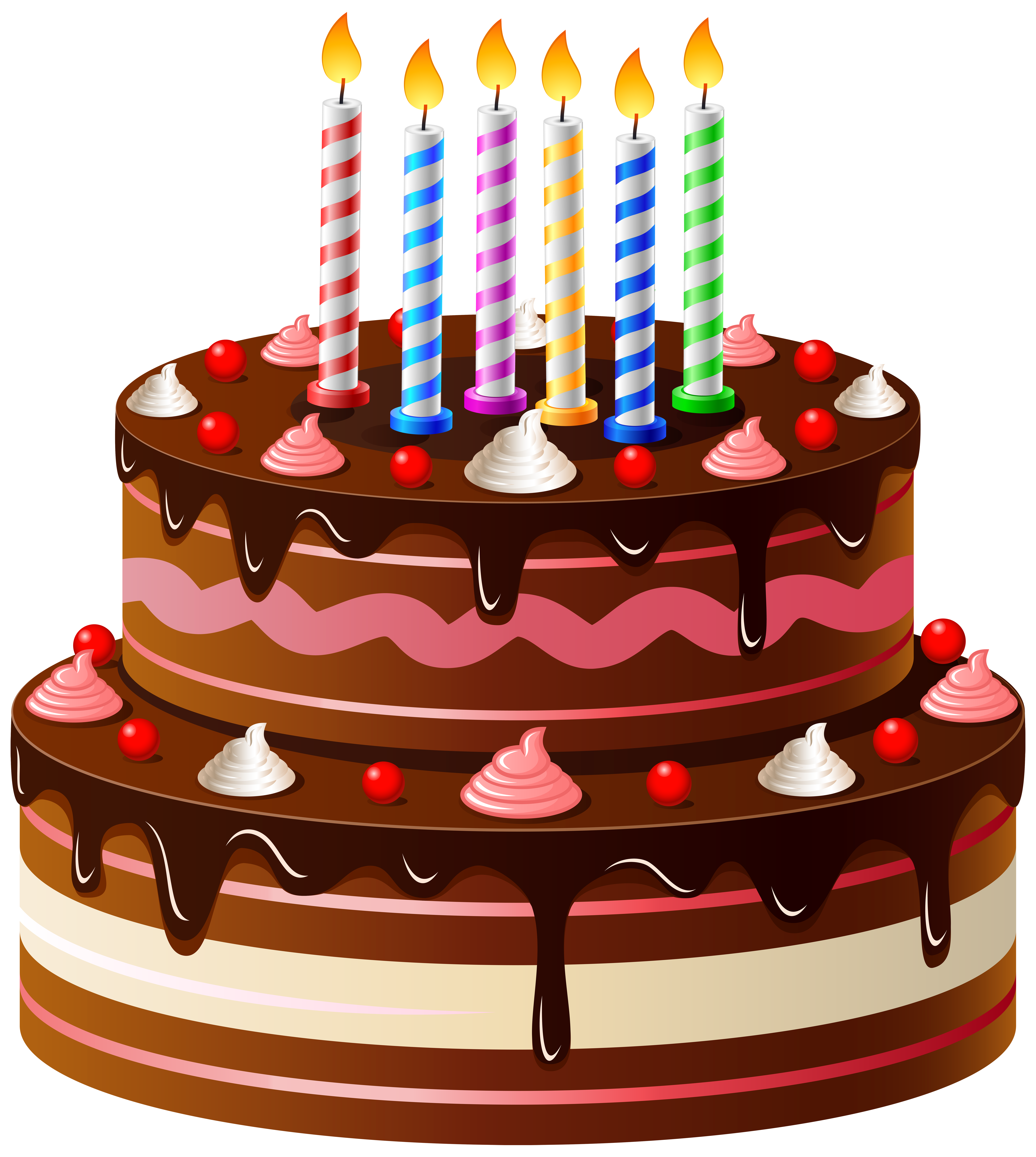 Праздничный торт. Именинный торт. Торт на прозрачном фоне. Тортик с днем рождения на прозрачном фоне.