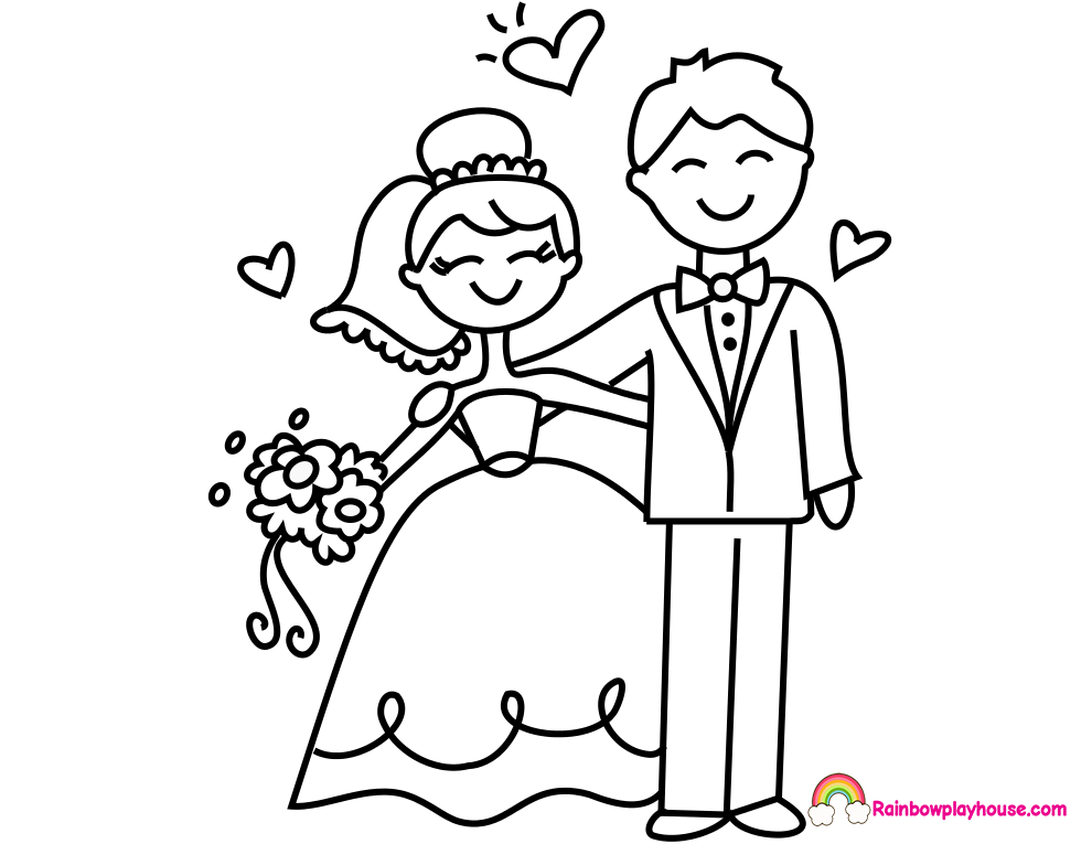 Поздравительная открытка на день свадьбы, молодожёнам с надписью «В день свадьбы»