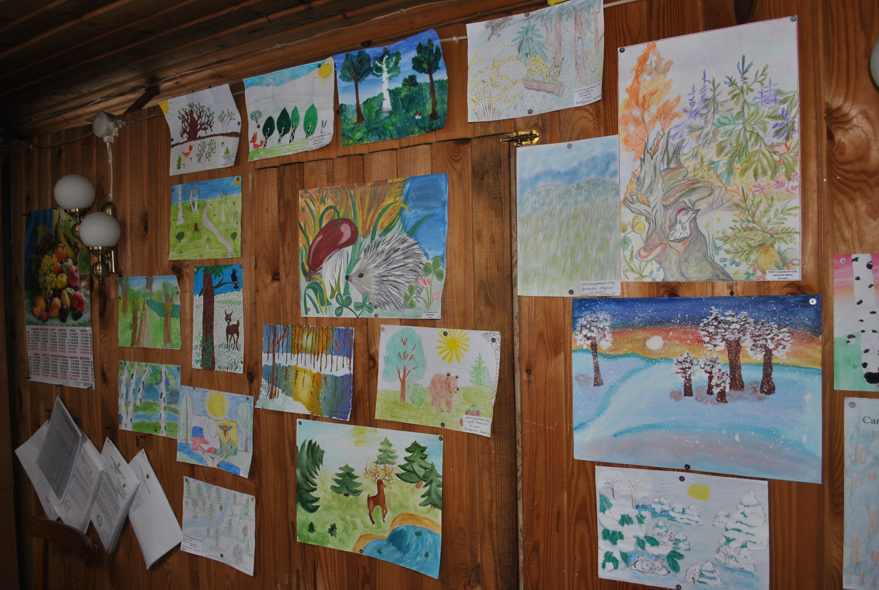 Выставка рисунков лес