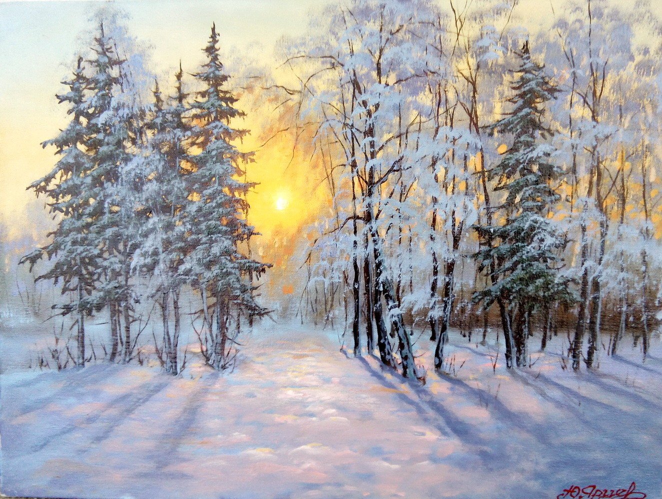Зимний пейзаж Юрия Демшина