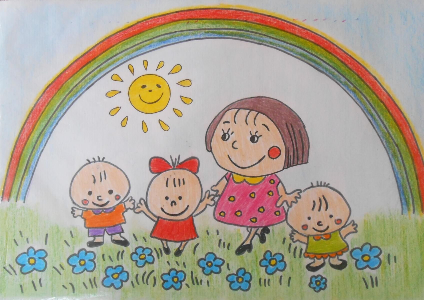 Рисунок на тему день детства