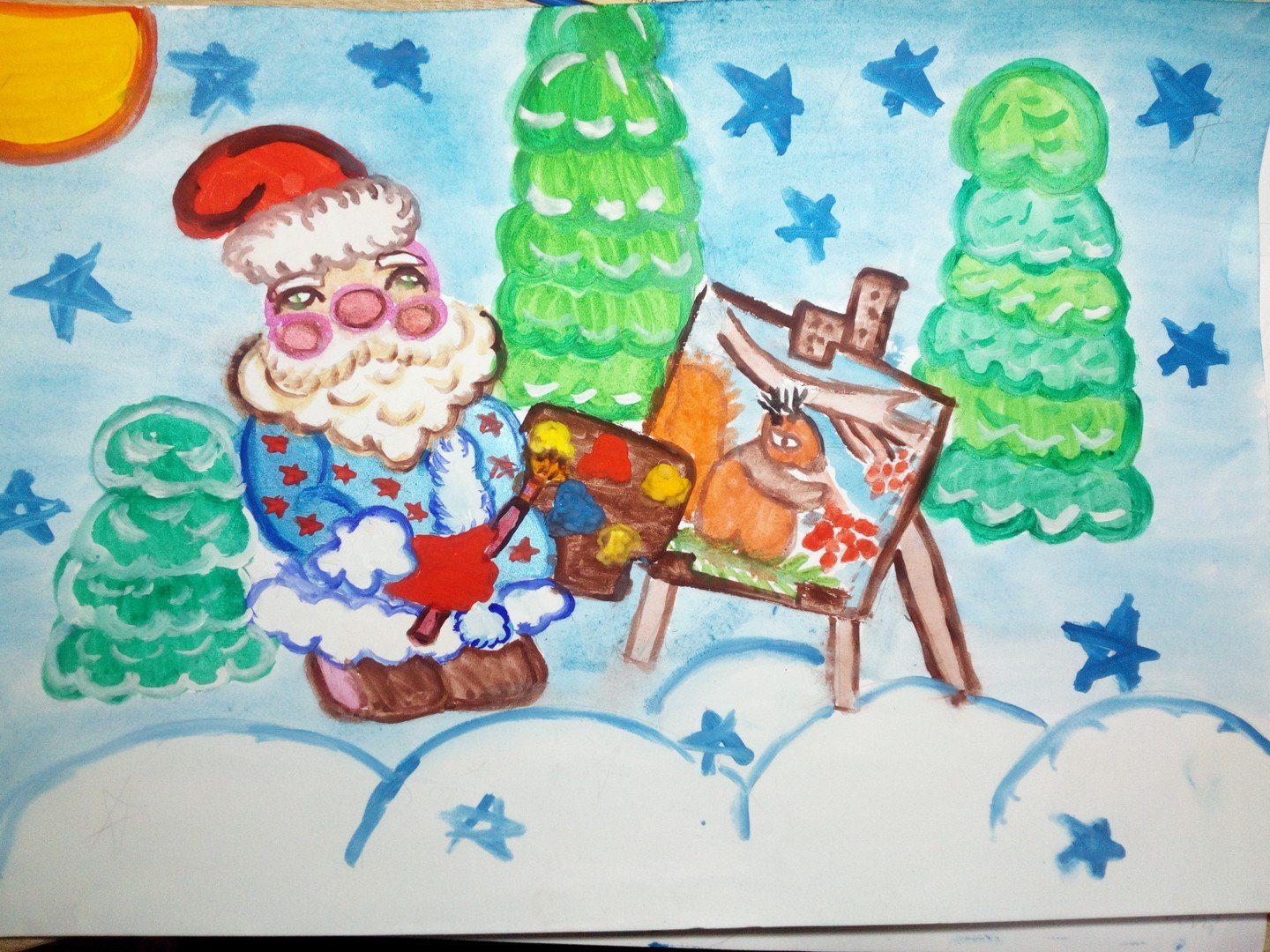 Рисование подарок деду Морозу