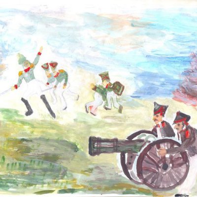 Иллюстрации к стихотворению м.ю Лермонтова "Бородино" ребёнок