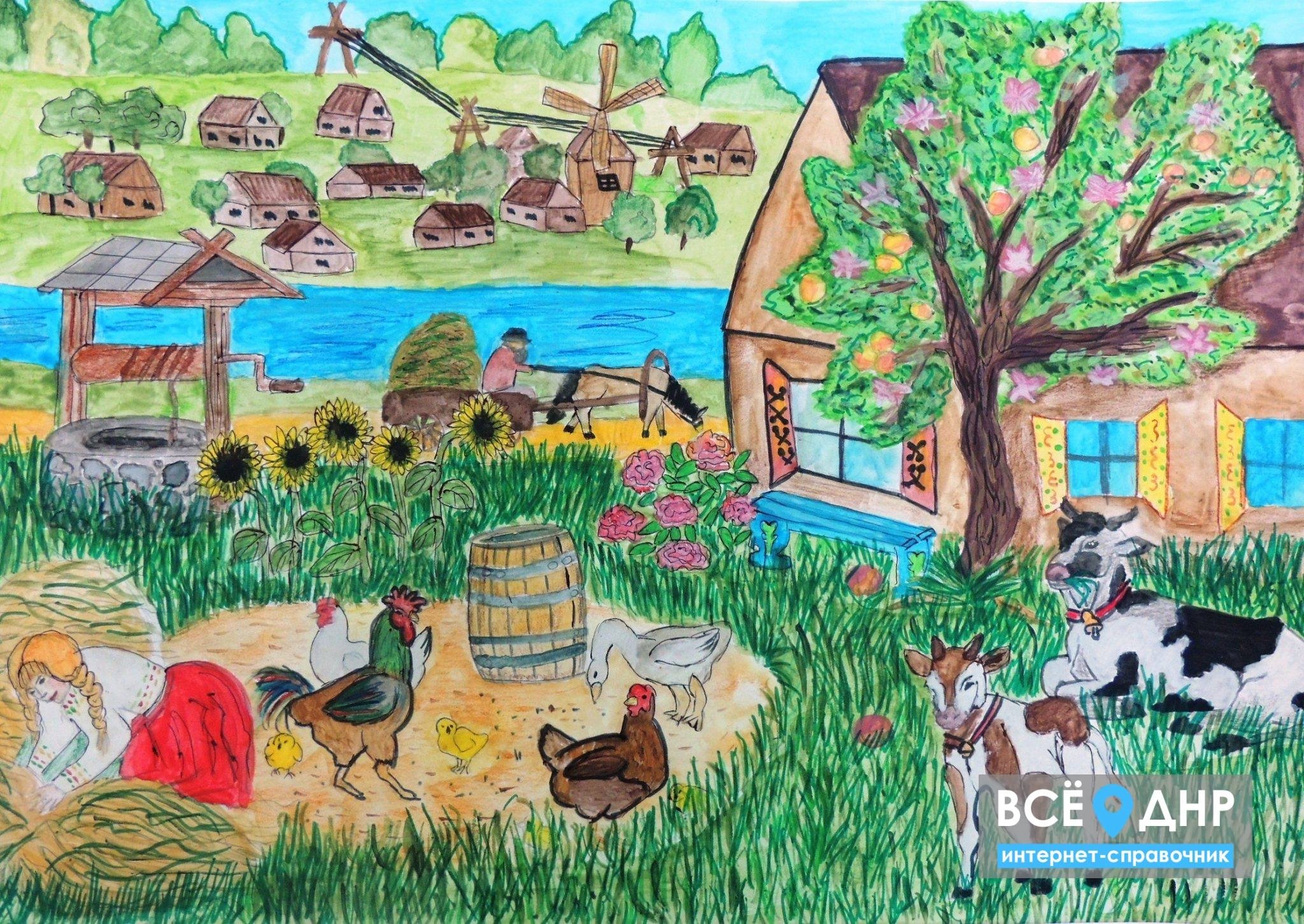 Рисунок мое село