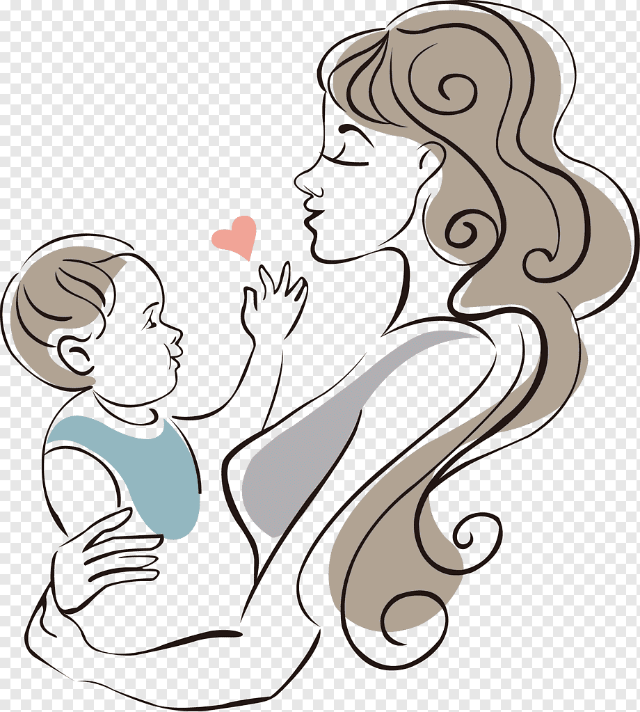 Мать с ребенком рисунок