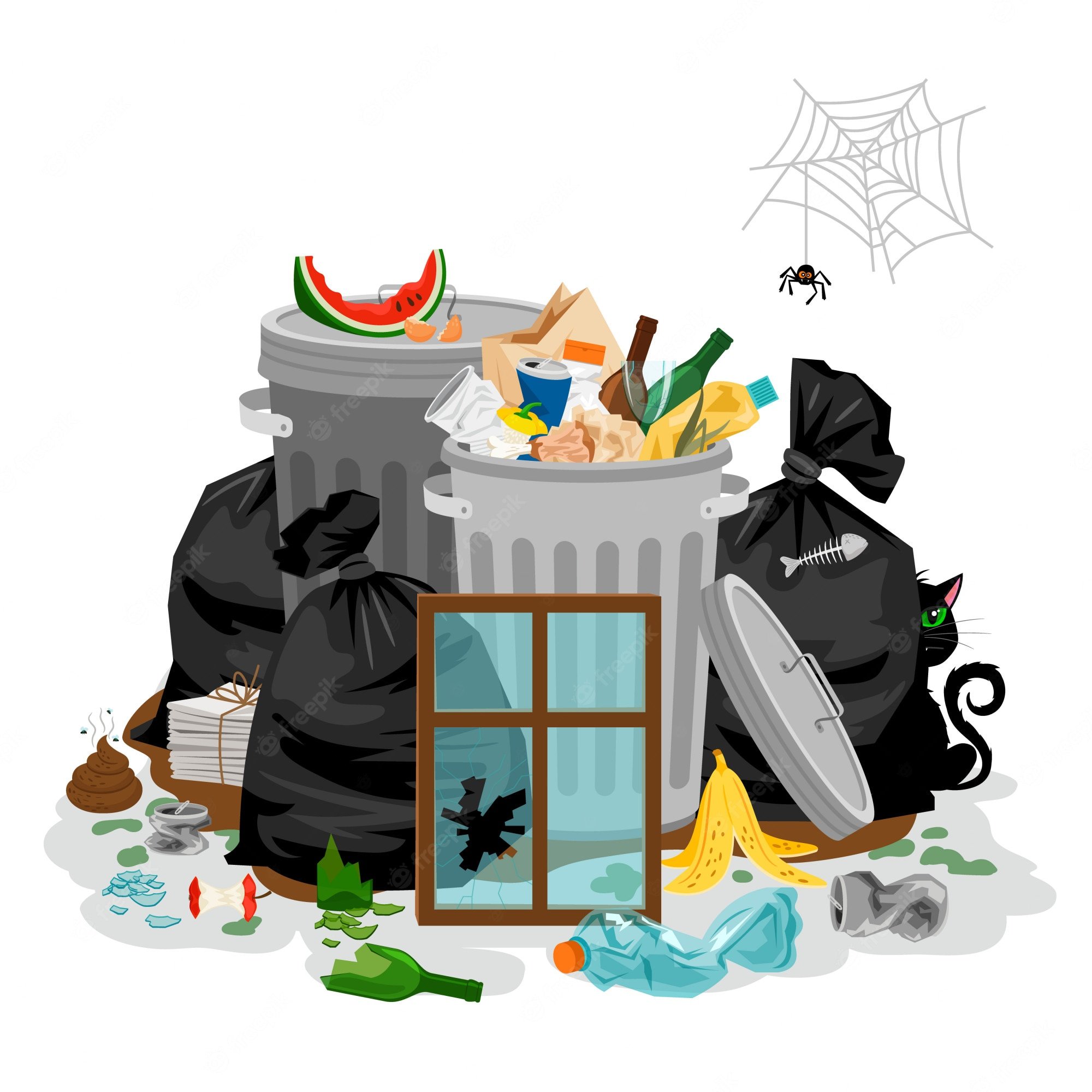 Rubbish Litter waste разница