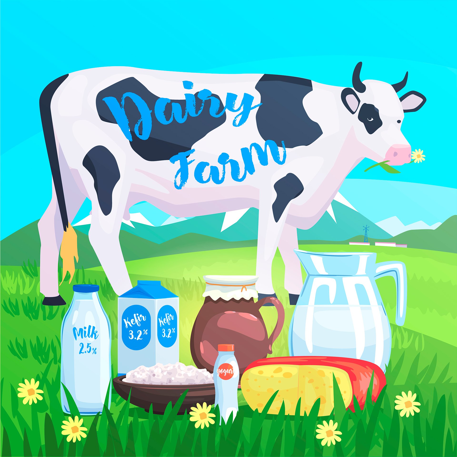 Рисунки на тему молочная продукция