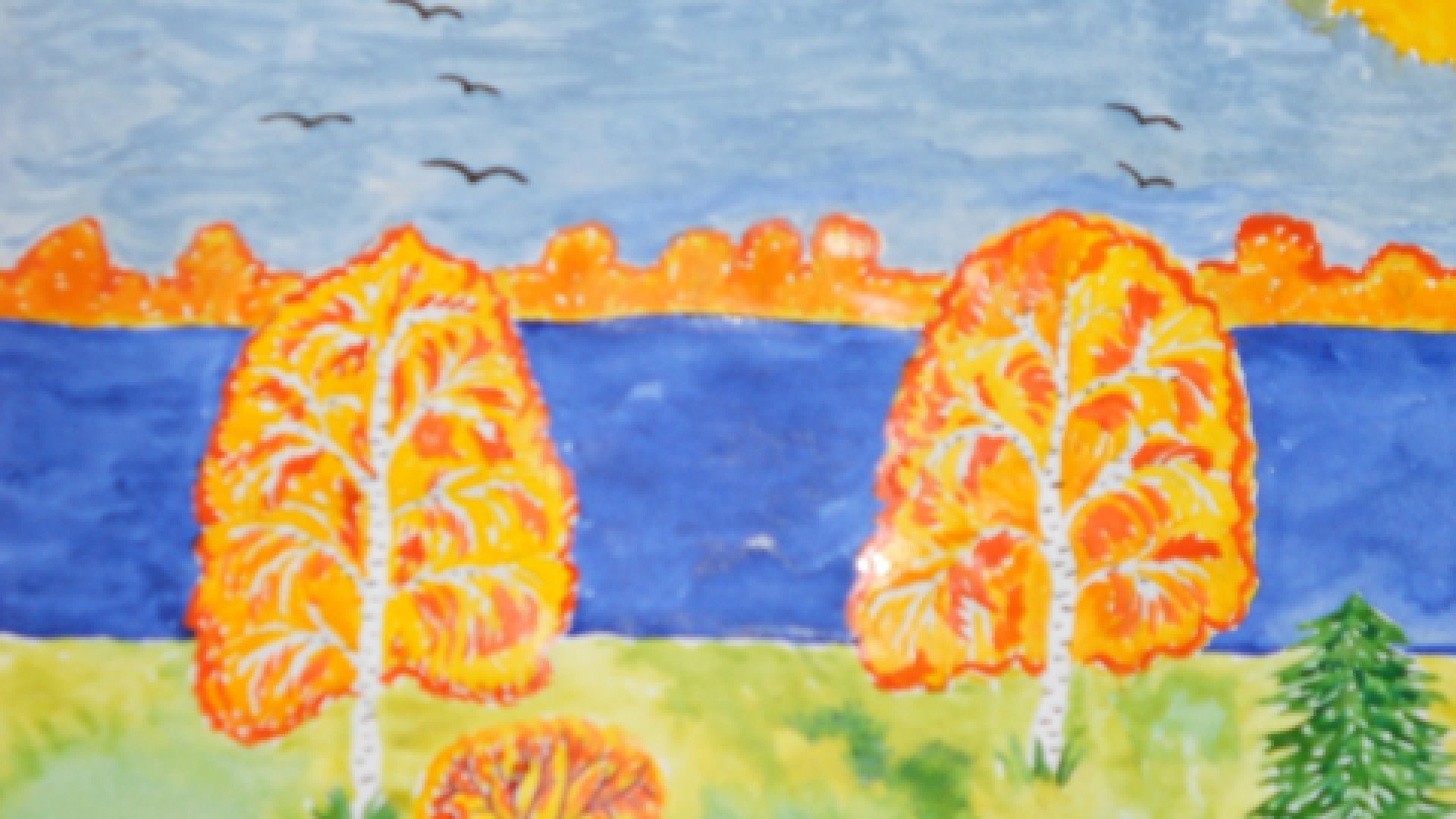Рисунок на тему осень карандашом легкий