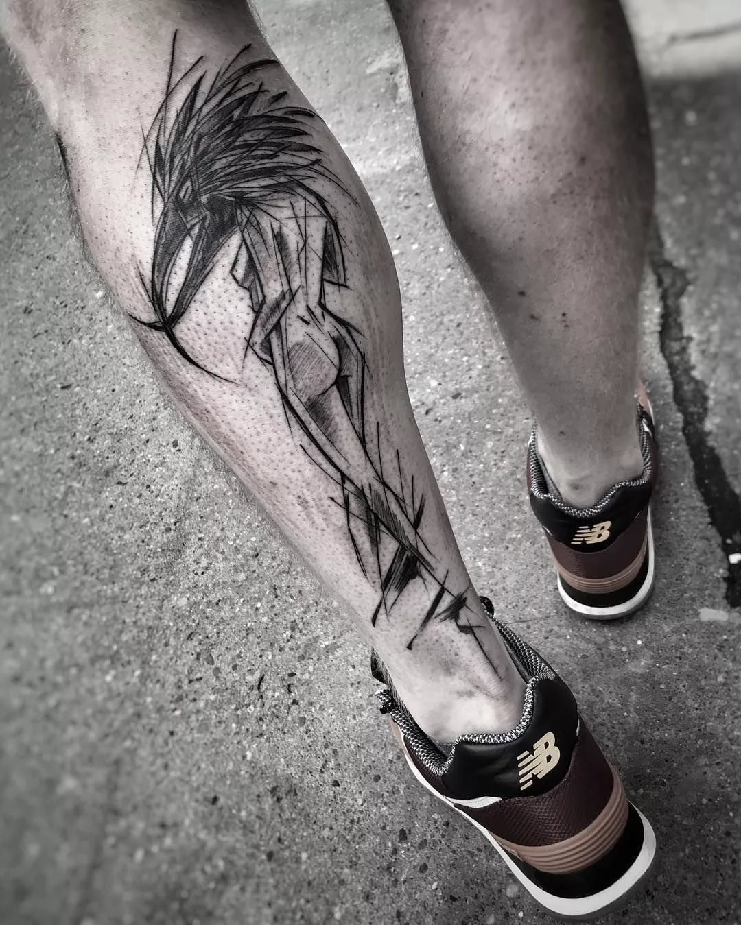 Татуировки мужские на ноге фото