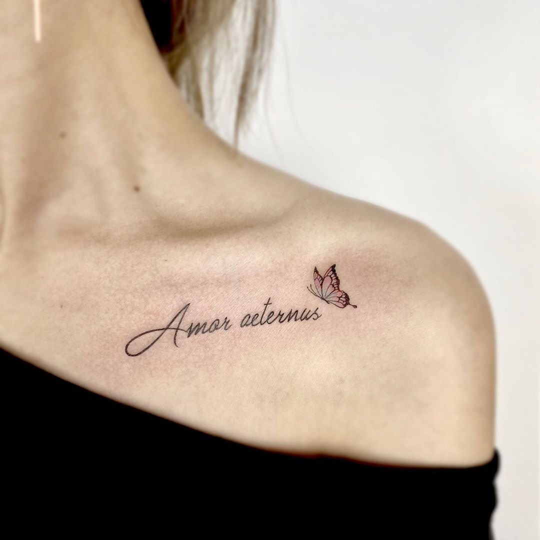 Татуировки надписи красивые для девушек (78 фото)