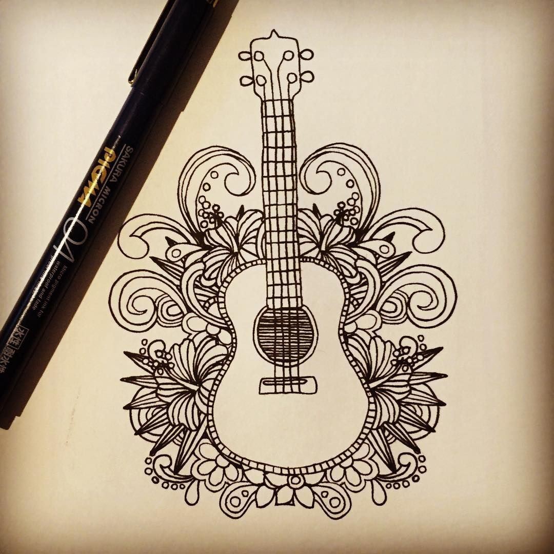 Гитара карандашом