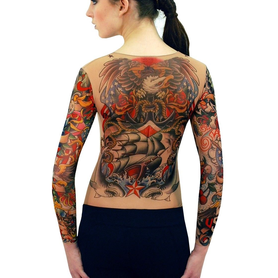 Водолазка с татуировками женская
