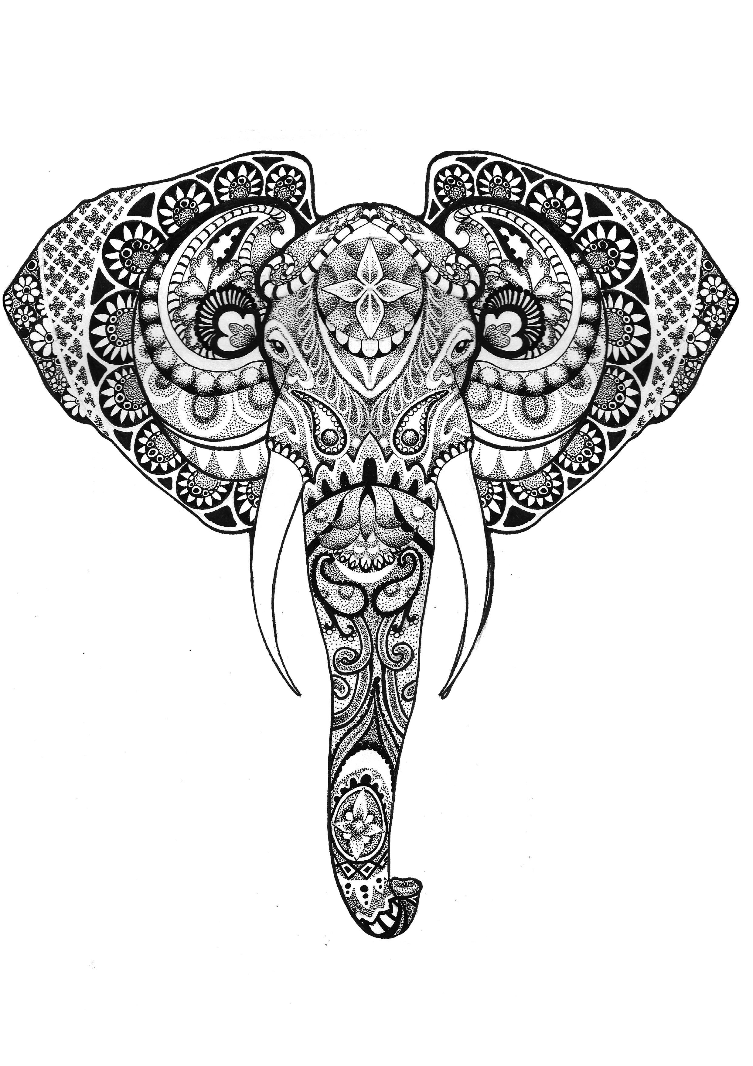 Слон орнамент