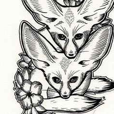 Лисичка фенек тату