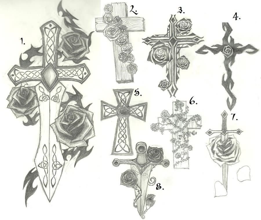 Тату православный крест на руке мужские эскизы