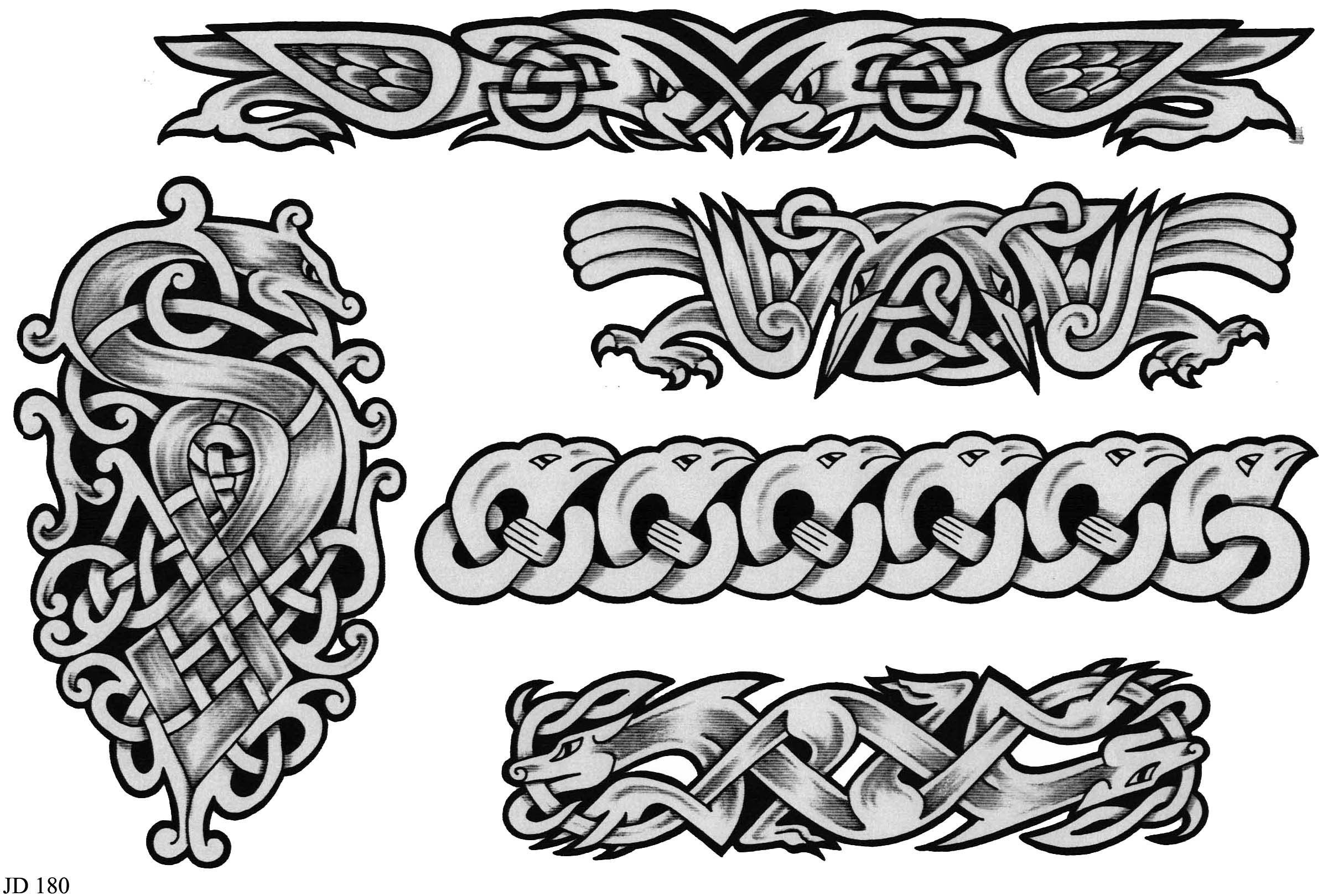 Кельтский орнамент тату браслет