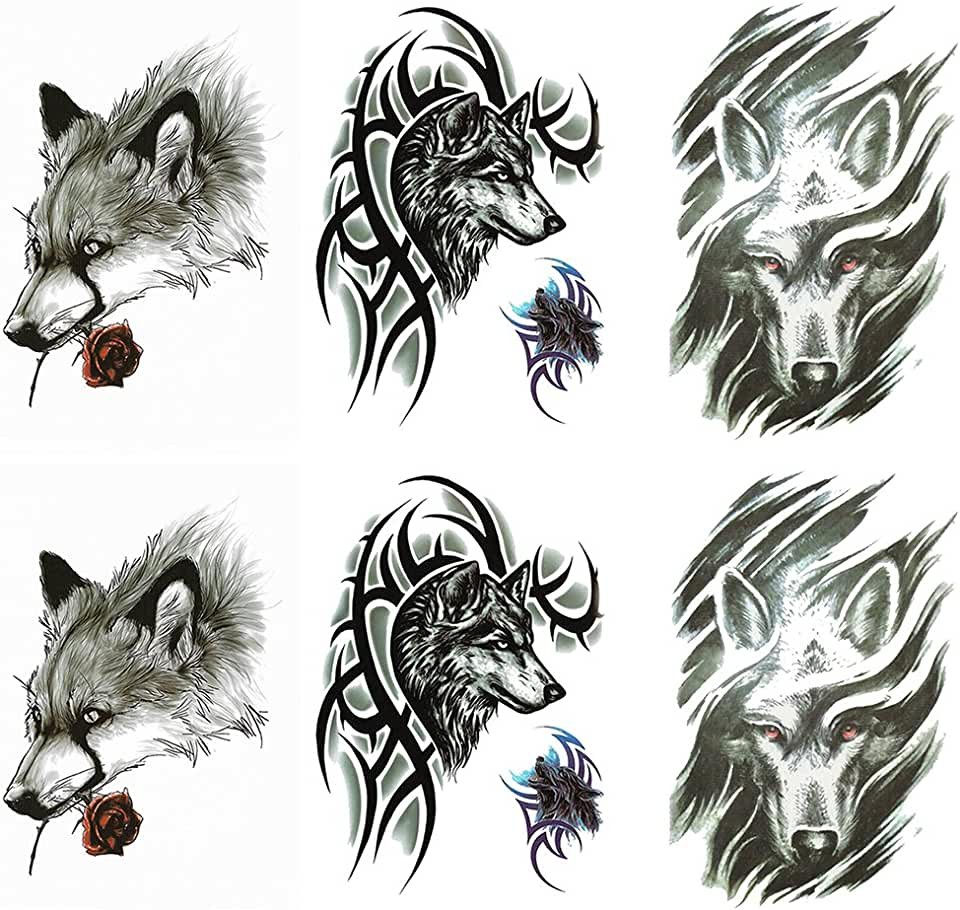 Уникальная татуировка волка-фигуры, символизирующая великолепие и гармонию внутри и вокруг