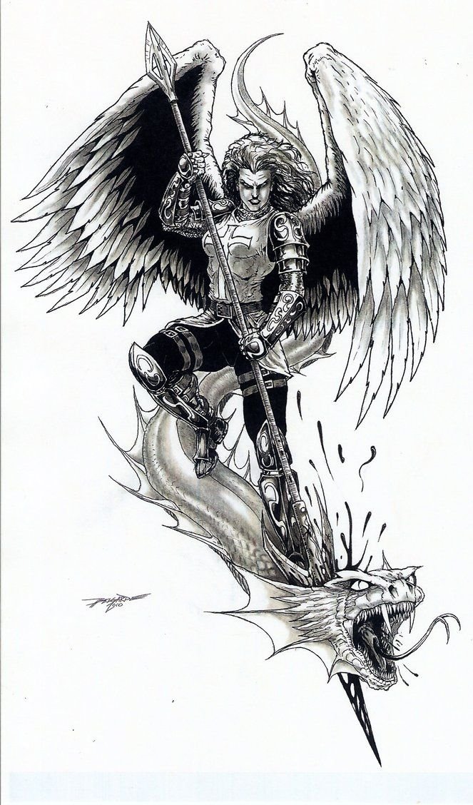 Эскизы архангел с мечом