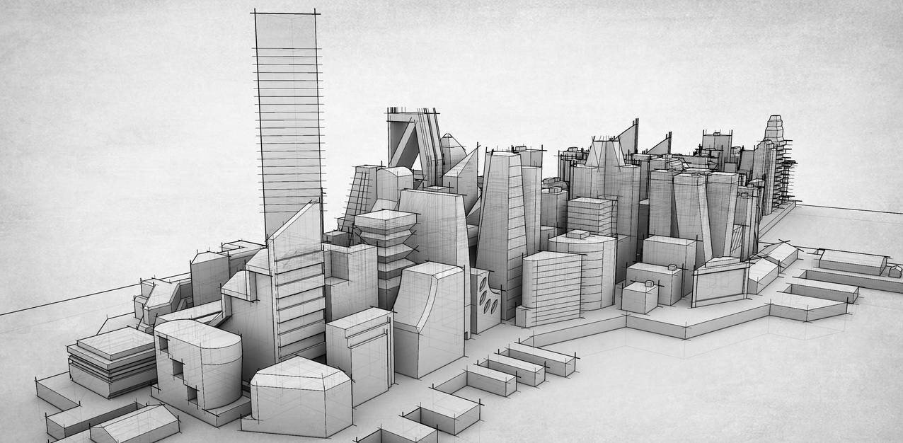 3d модель города в скетчап