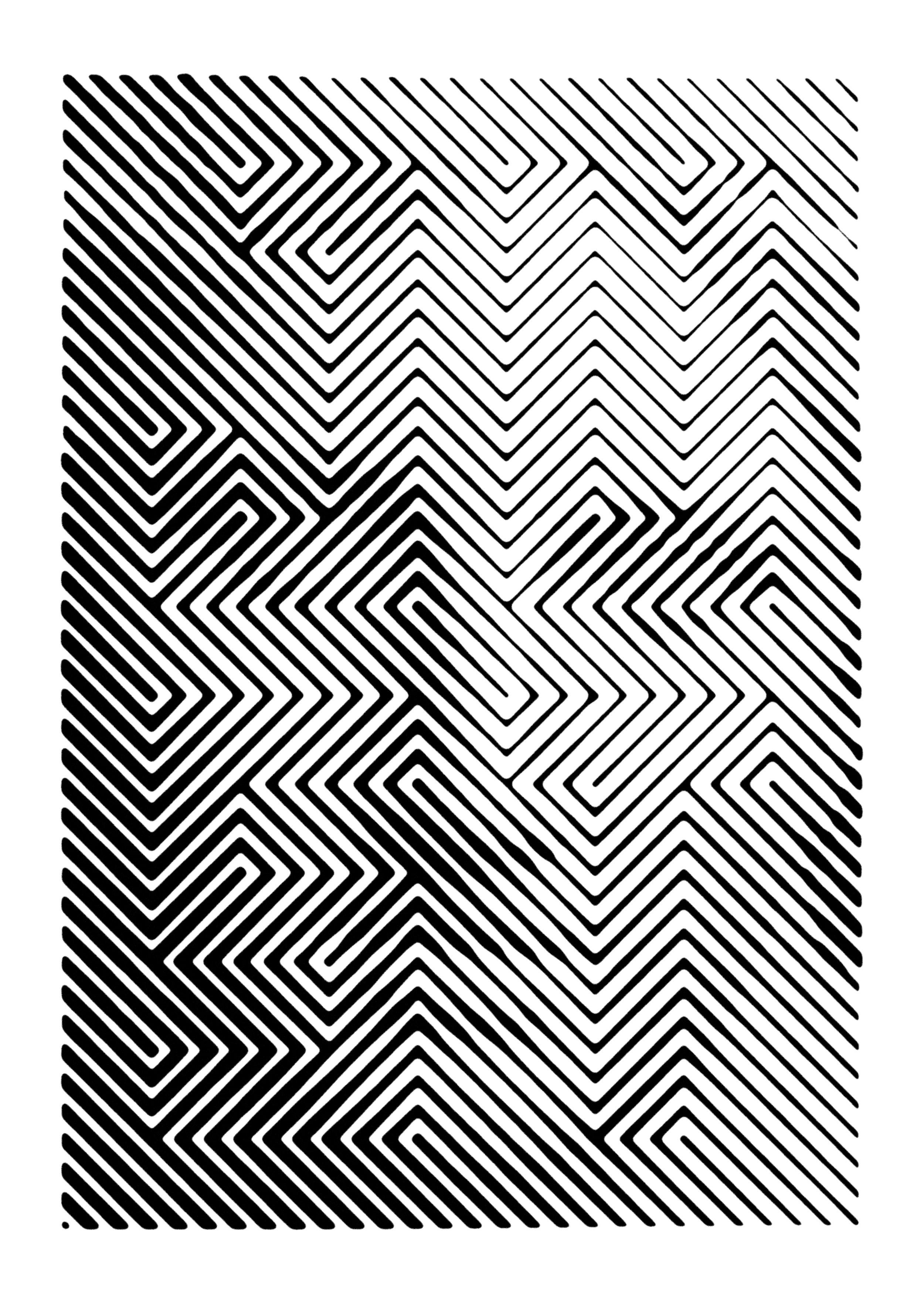 Оптическая иллюзия из линий