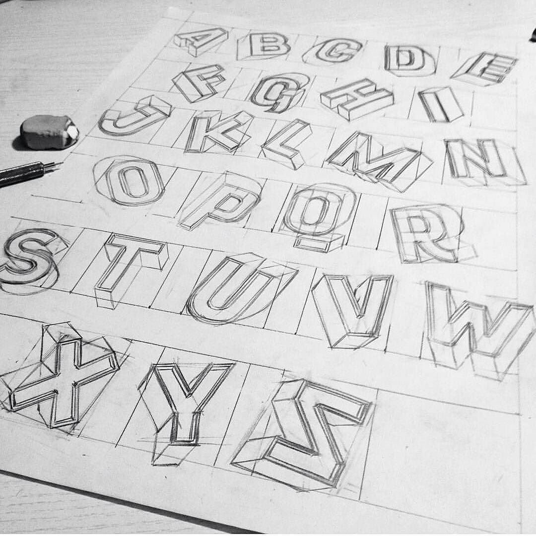 Шрифт из бумаги. Шрифты для рисования. Объемные буквы на бумаге. Шрифт рисунок карандашом. Шрифты для рисования карандашом.
